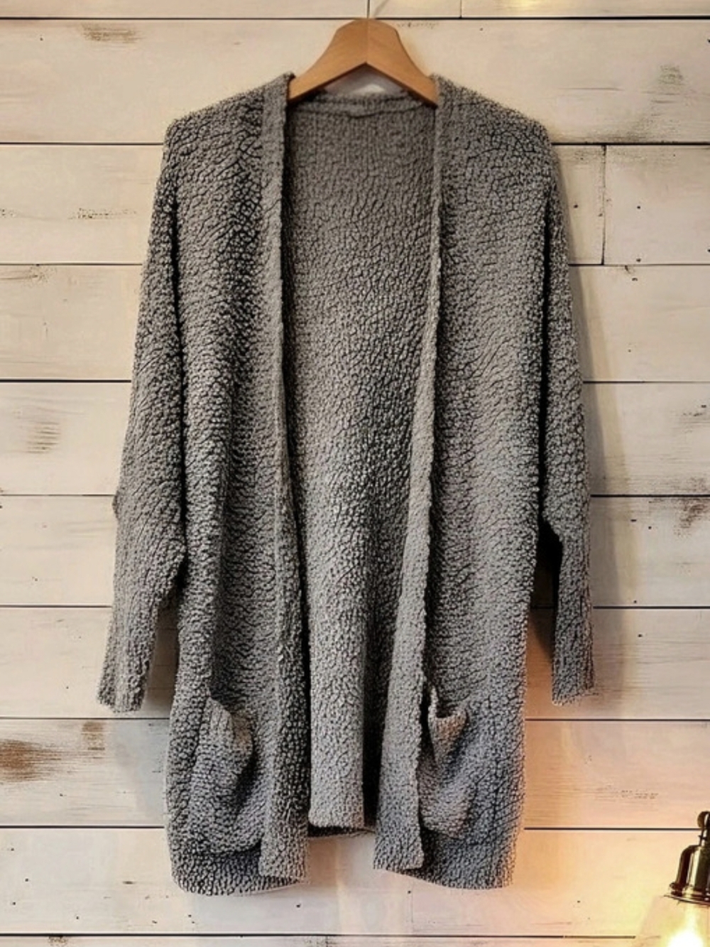 Gray Open Front Cardigan Size Small